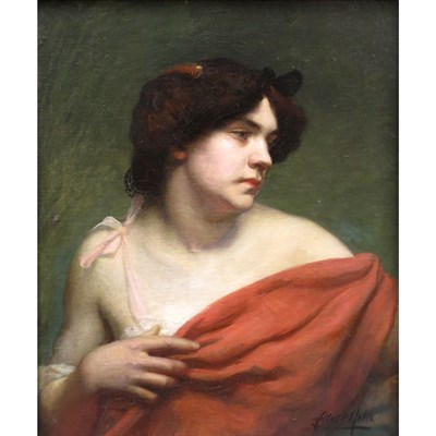 Lot 97 - Albert-Mille French, 1872-1946 Portrait of a...