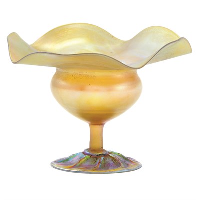 Lot 503 - Tiffany Gold Favrile Glass Vase Circa 1906 Of...