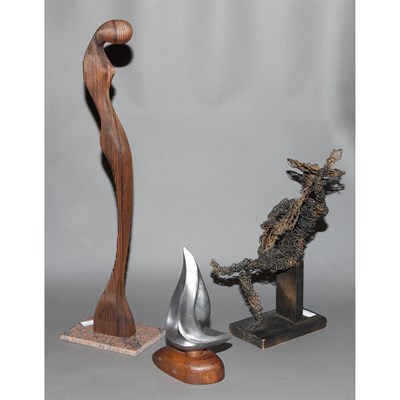 Lot 194 - Group of Three Sculptures Height of tallest 21...