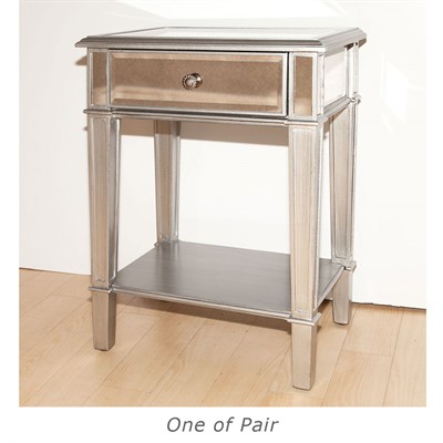 Lot 215 - Pair of Mirrored and Painted Bedside Tables...