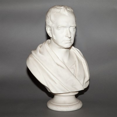 Lot 387 - Two Wedgwood Bisque Porcelain Busts of...