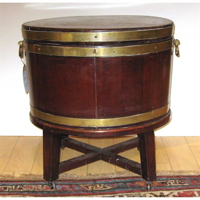 Lot 427 - George III Brass Bound Mahogany Cellaret on...