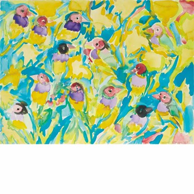 Lot 110 - Hunt Slonem American, b. 1951 Untitled (Birds),...
