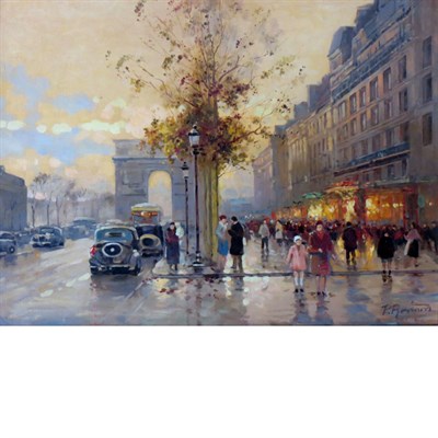 Lot 88 - Paul Renard French, 1941-1997 Paris Street...
