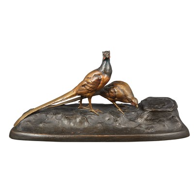 Lot 328 - Austrian Cold-Painted Bronze Inkstand First...