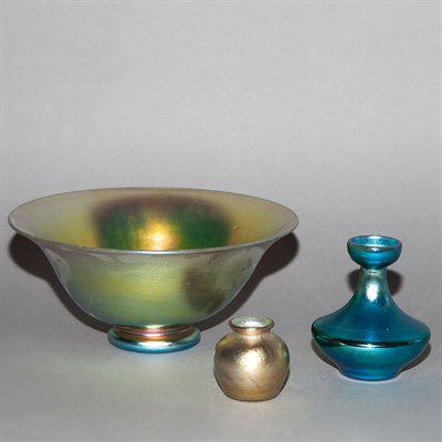 Lot 447 - Steuben Gold Aurene Glass Bowl First quarter...