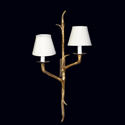 Lot 328 - Felix Agostini Gilt-Bronze Branch Form Sconce...