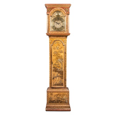 Lot 168 - George II Japanned Tall Case Clock Mid 18th...