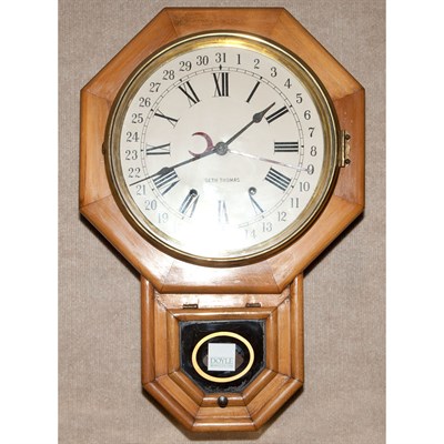 Lot 348 - Seth Thomas Poplar Wall Clock Height 24 inches.
