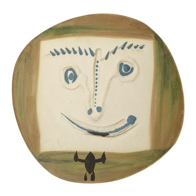 Lot 166 - Pablo Picasso FACE WITH A TIE PLATE (A.R. 450)...