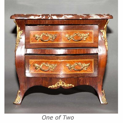 Lot 317 - Two Continental Rococo Style Tulipwood and...