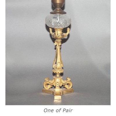 Lot 338 - Pair of Louis Philippe Gilt-Bronze and Cut...