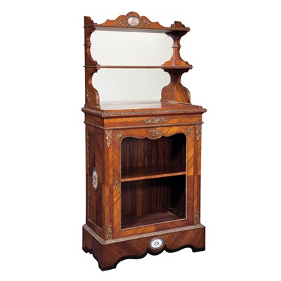 Lot 490 - Napoleon III Gilt-Metal and Porcelain Mounted...