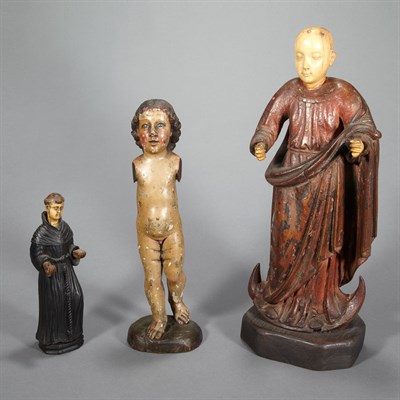 Lot 125 - Two Continental Ivory and Polychrome Painted...