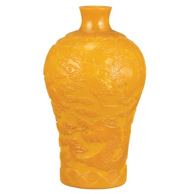 Lot 175 - Chinese Yellow Glass Vase 19th/20th Century...
