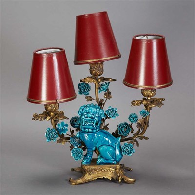 Lot 177 - Pair of Louis XV Style Chinese Turquoise...