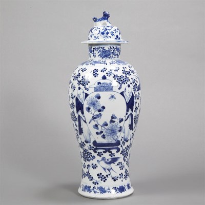 Lot 318 - Chinese Blue and White Glazed Porcelain...