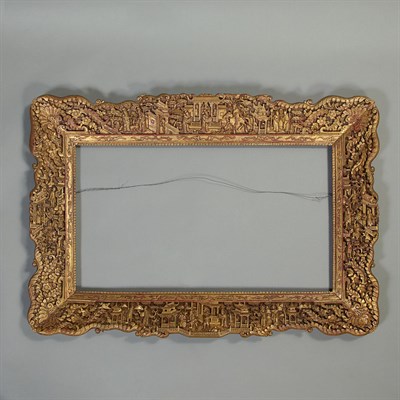 Lot 405 - Chinese Export Style Gold Painted Frame Height...