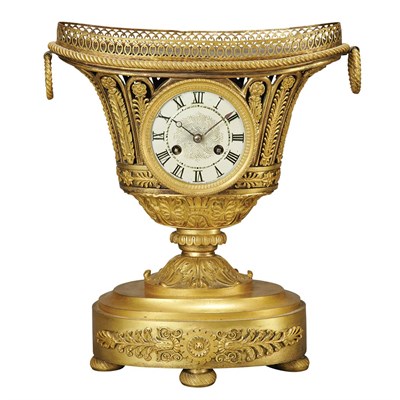 Lot 105 - Empire Gilt-Bronze Mantel Clock 19th Century...