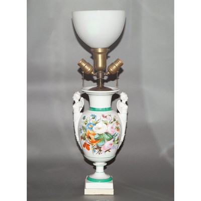 Lot 445 - French Style Porcelain Lamp Height 16 inches.