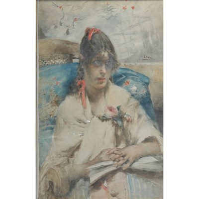 Lot 81 - Justo Ruiz Luna Spanish, 1860-1926 Reading...