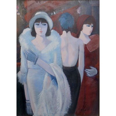 Lot 56 - Charles Levier French, 1920-2003 Les Coulisses...