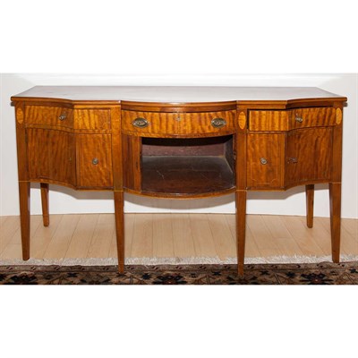 Lot 527 - George III Style Inlaid Mahogany Sideboard...