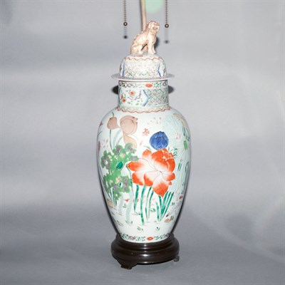 Lot 589 - Pair of Chinese Export Famille Verte Porcelain...