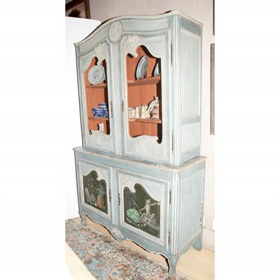 Lot 621 - Provincial Louis XV Painted Buffet en Deux...