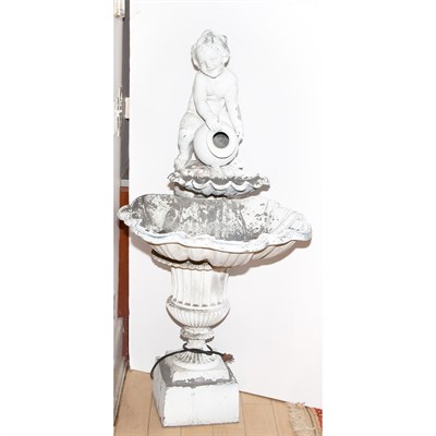 Lot 655 - Neoclassical Style Painted Iron Fountain...