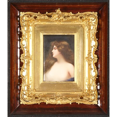 Lot 269 - Framed KPM Painted Porcelain Plaque of a...