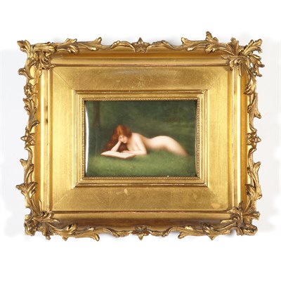 Lot 270 - Framed Continental Painted Porcelain Plaque of...