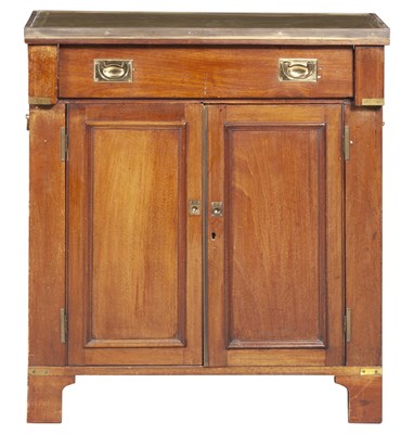 Lot 139 - Brass-Bound Mahogany Cupboard Height 36 1/2...