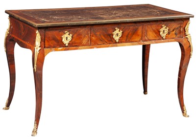 Lot 376 - Louis XV Style Gilt-Mounted Inlaid Rosewood...