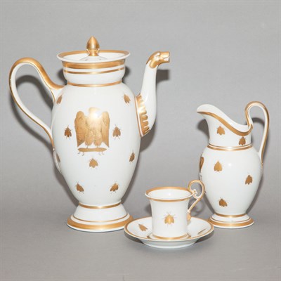 Lot 435 - Sevres Style Gilt Decorated Porcelain Partial...