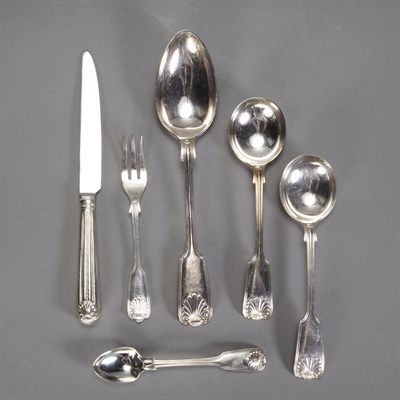 Lot 355 - Assembled Georgian and Victorian Silver...