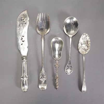 Lot 354 - Group of Ten Victorian Silver Serving Spoons...
