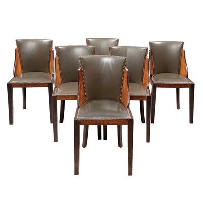 Lot 344 - Set of Six Art Deco Chairs Circa 1920 Stained...