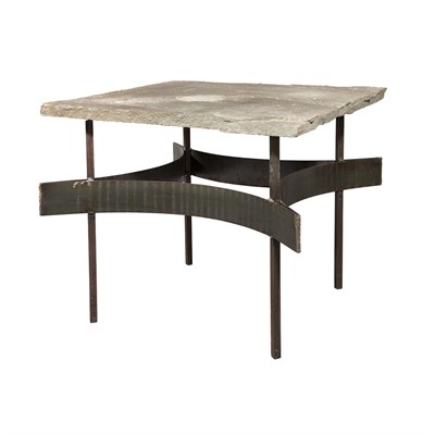 Lot 202 - 20th Century Design Side Table Stone and iron...