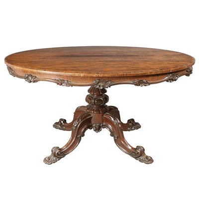 Lot 545 - Victorian Rosewood Tilt-Top Breakfast Table...