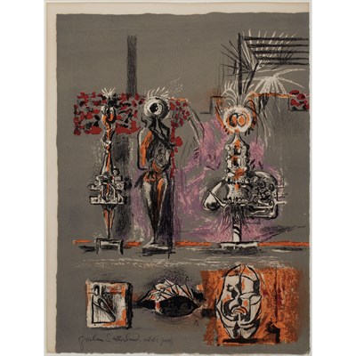 Lot 204 - Graham Sutherland THREE FIGURES IN A GARDEN...