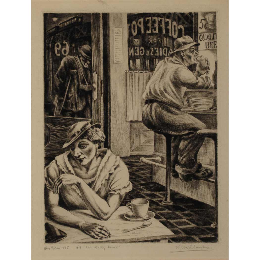 Lot 68 - Isaac Friedlander OUR DAILY BREAD Etching and...