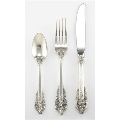 Lot 370 - Wallace Sterling Silver Flatware Service In...
