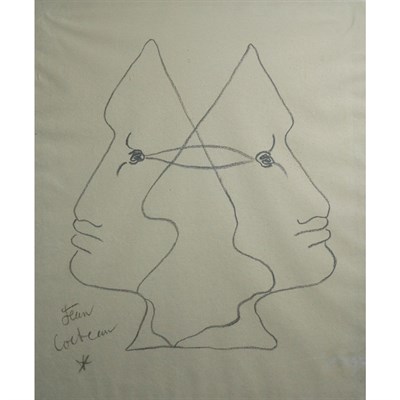 Lot 30 - Jean Cocteau French, 1889-1963 Composition aux...