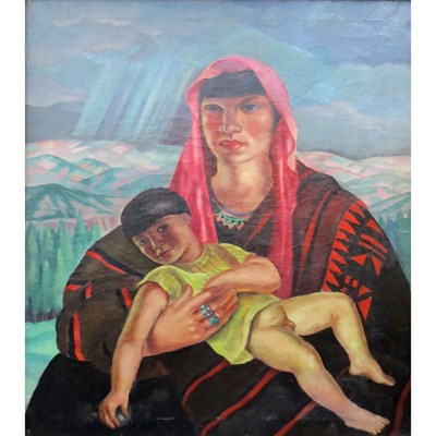 Lot 59 - Jean Theodore Hanau French, 1899-1966 Mother...