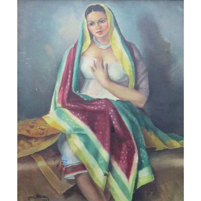 Lot 60 - Jean Theodore Hanau French, 1899-1966 Portrait...