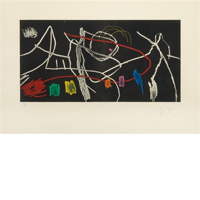 Lot 115 - Joan Miró UNTITLED (D. 608) Color etching and...