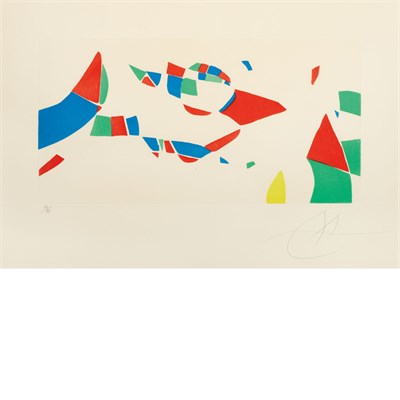 Lot 116 - Joan Miró UNTITLED (D. 609) Color etching and...