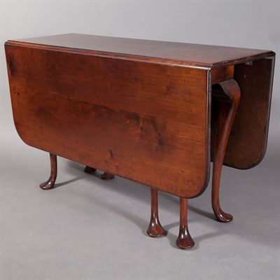 Lot 498 - George I Style Mahogany Drop-Leaf Dining Table...