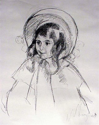 Lot 160 - Mary Cassatt SARAH WEARING HER BONNET AND COAT...